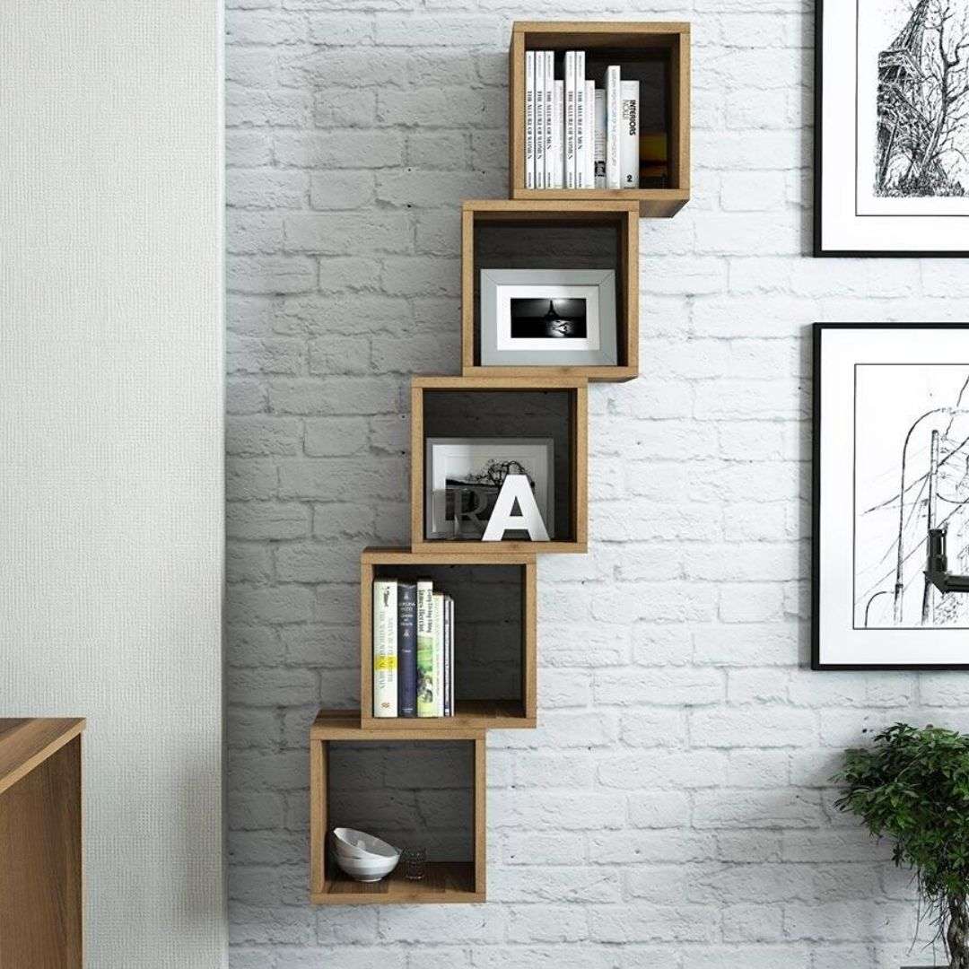 Фото полиця настінна DiPortes polochka-vt-230-kub-dub-sonoma колір: Дуб сонома, ціна, опис, разміри — інтернет-магазин меблів в Києві