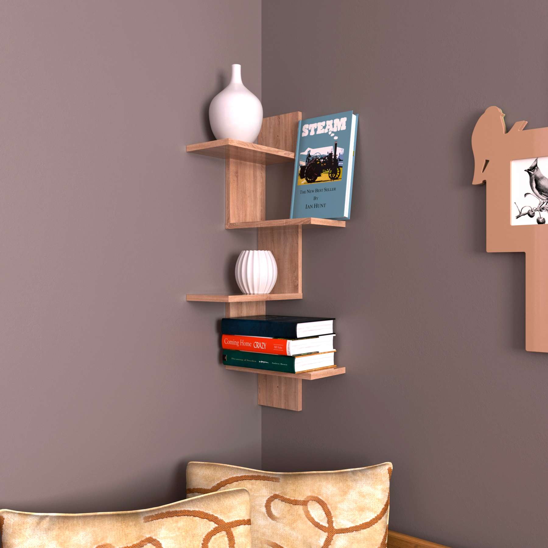 Фото полиця настінна DiPortes bt-114-dub-sonoma колір: Дуб сонома, ціна, опис, разміри — інтернет-магазин меблів в Києві