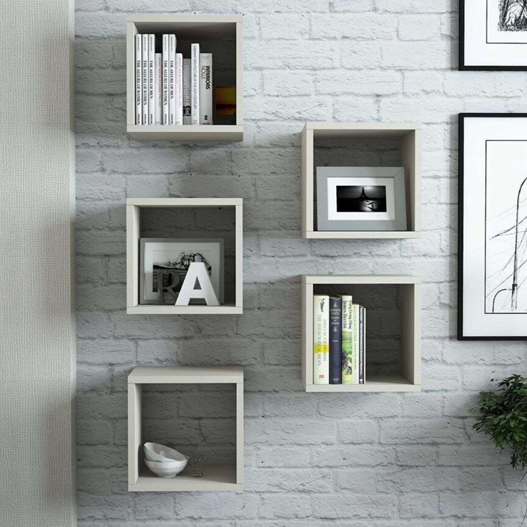 Фото полиця настінна DiPortes polochka-vt-230-kub-belaya колір: , ціна, опис, разміри — інтернет-магазин меблів в Києві