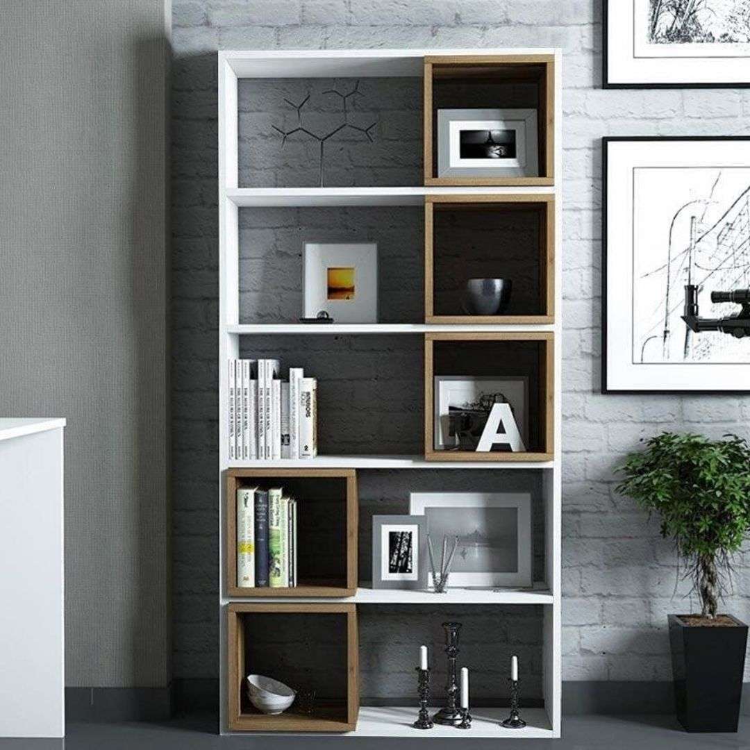 Фото стелаж DiPortes stellazh-vt-235-kub-5-polok-belyj-dub-sonoma колір: , ціна, опис, разміри — інтернет-магазин меблів в Києві