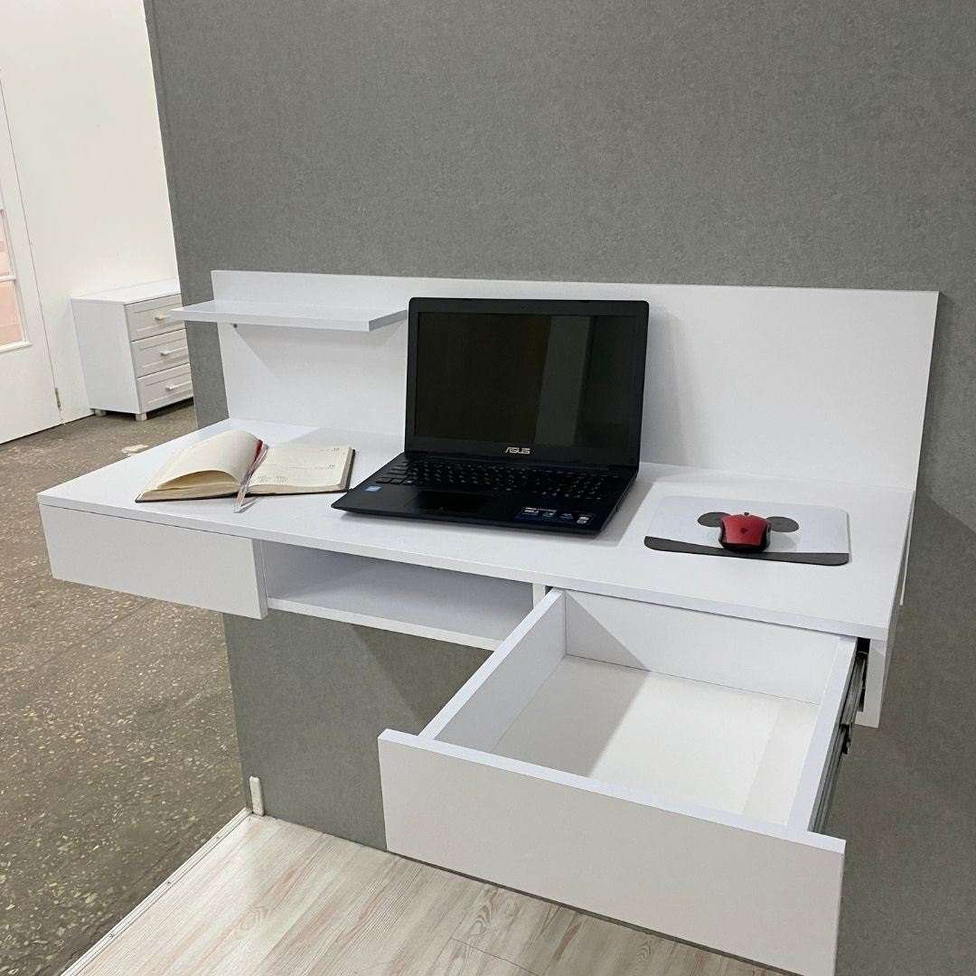 Фото комп'ютерний стіл DiPortes kompyuternyj-stol-navesnoj-kapri-kt-313-2-belyj колір: , ціна, опис, разміри — інтернет-магазин меблів в Києві