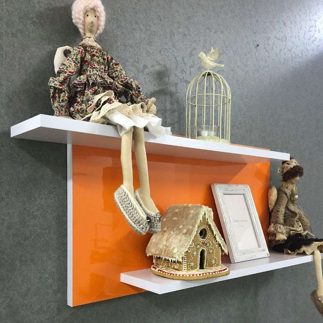 Фото полиця настінна DiPortes ex-004-oranzh-glyanec колір: , ціна, опис, разміри — інтернет-магазин меблів в Києві