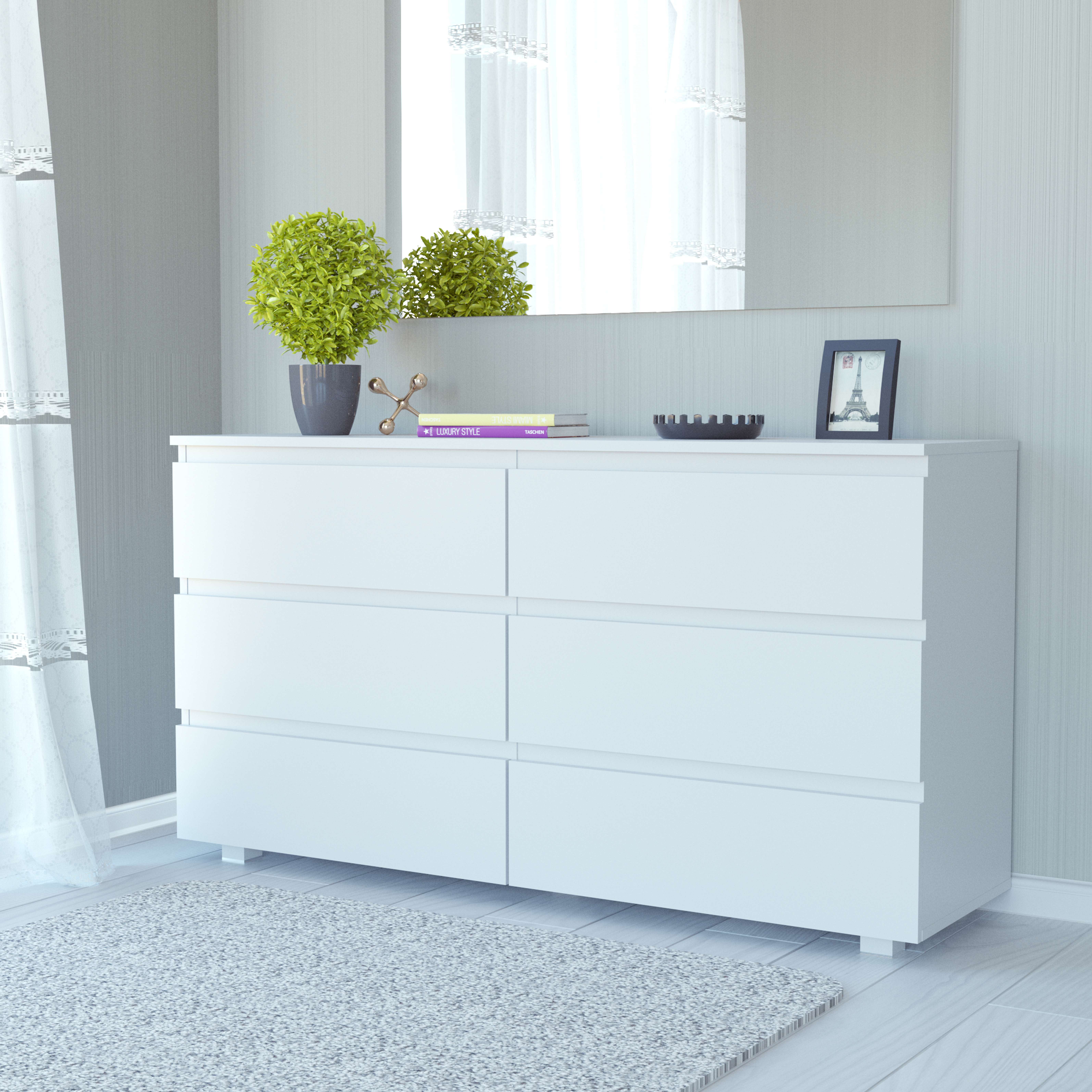 Фото комод DiPortes k-307-bez-ruchek-belyj колір: , ціна, опис, разміри — інтернет-магазин меблів в Києві