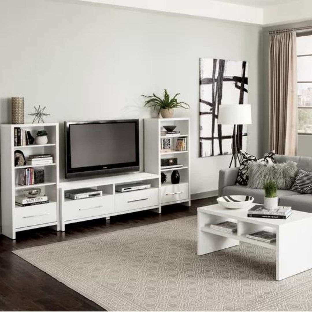 Фото тумбочка DiPortes tumba-pod-tv-marsel-2-belyj колір: , ціна, опис, разміри — інтернет-магазин меблів в Києві