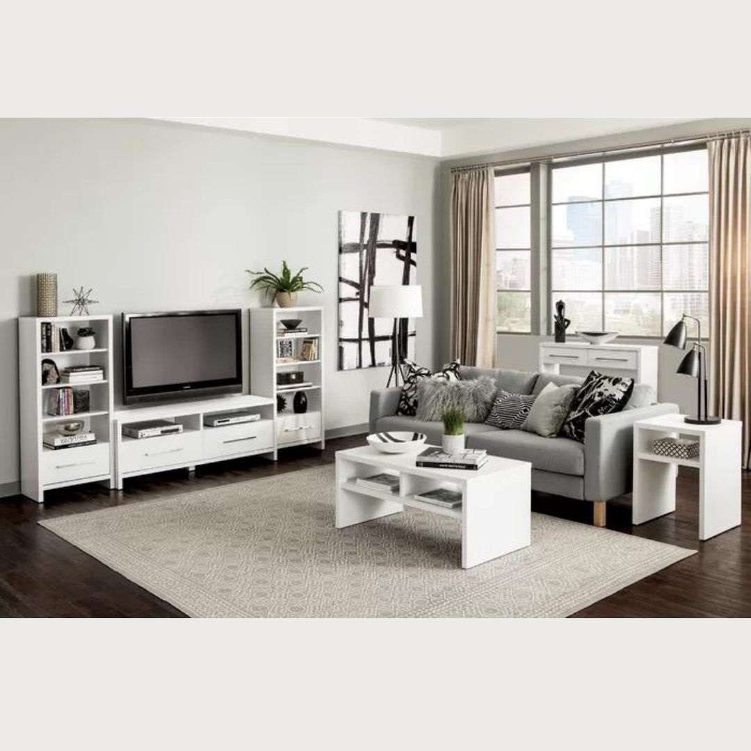 Фото тумбочка DiPortes tumba-pod-tv-marsel-2-belyj колір: , ціна, опис, разміри — інтернет-магазин меблів в Києві