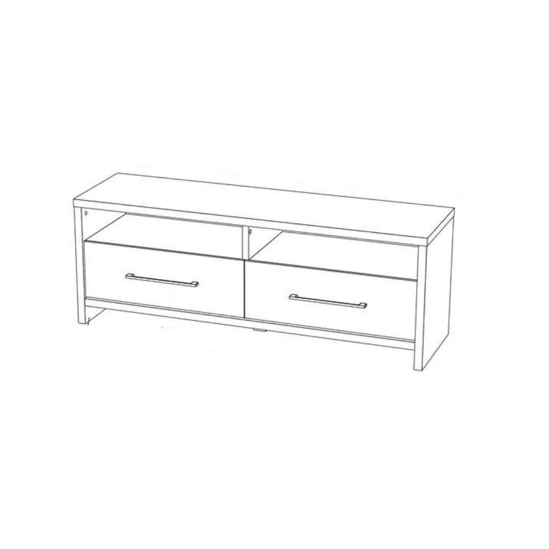 Фото тумбочка DiPortes tumba-pod-tv-marsel-2-belyj колір: , ціна, опис, разміри — інтернет-магазин меблів в Києві