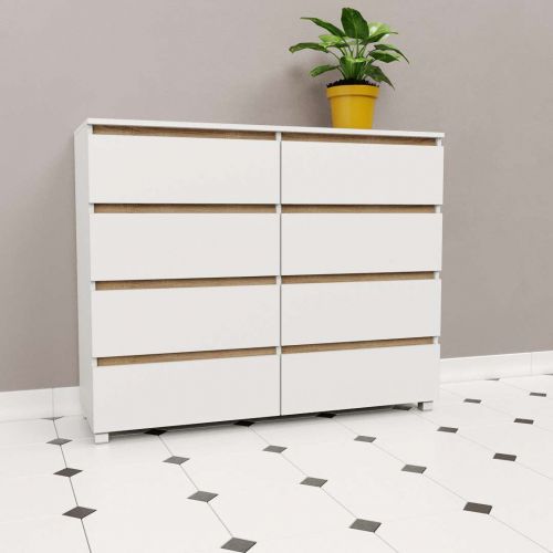 Фото комод DiPortes komod-kapri-k-406-belyj-planka-dub-sonoma колір: , ціна, опис, разміри — інтернет-магазин меблів в Києві