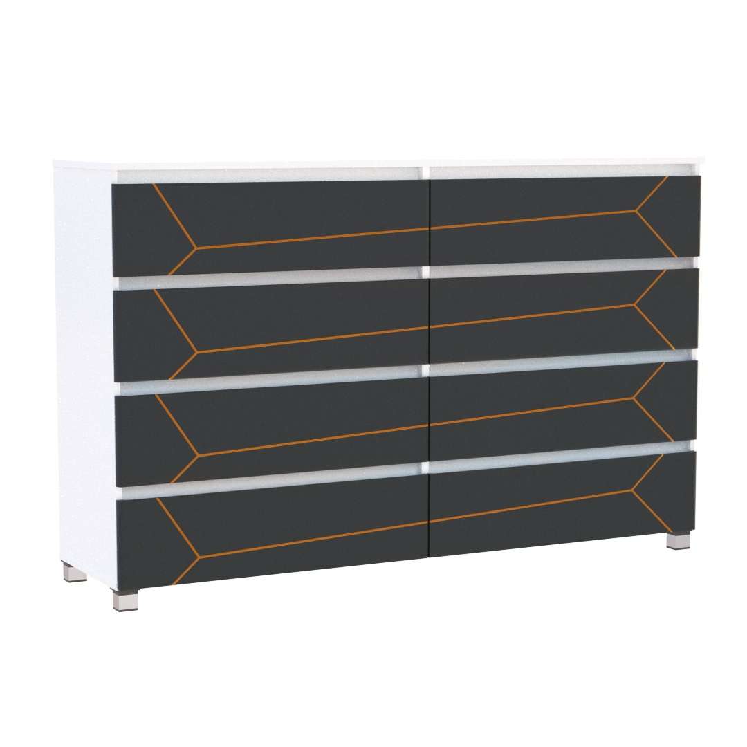 Фото комод DiPortes komod-milos-k-407-belyj-grafit-zoloto-patina колір: , ціна, опис, разміри — інтернет-магазин меблів в Києві