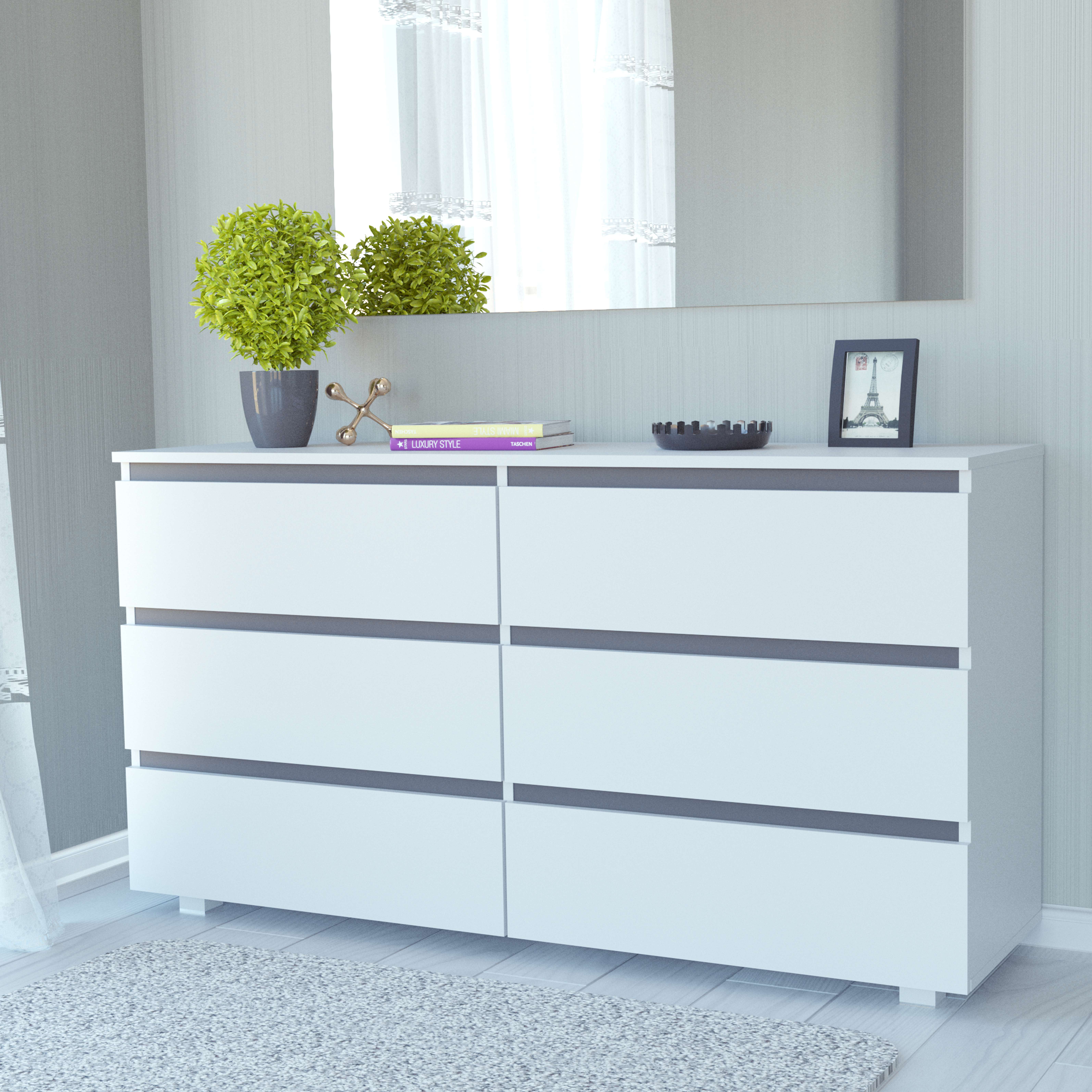 Фото комод DiPortes komod-kapri-k-307-belyj-antracit колір: , ціна, опис, разміри — інтернет-магазин меблів в Києві