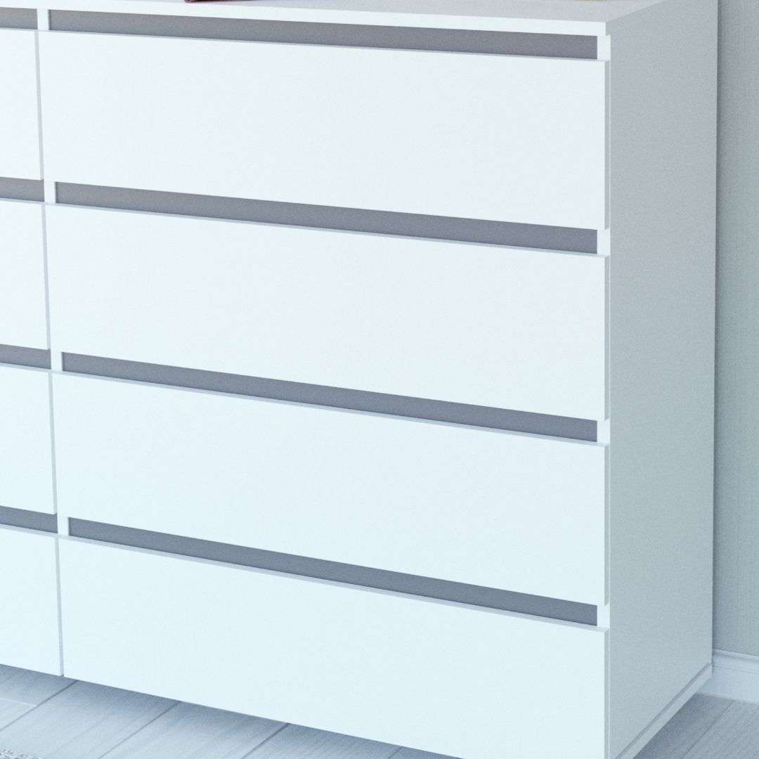 Фото комод DiPortes komod-kapri-k-408-belyj-planka-antracit колір: , ціна, опис, разміри — інтернет-магазин меблів в Києві