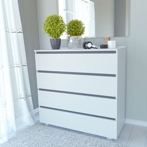 Фото комод DiPortes komod-kapri-k-40-belyj-planka-antracit колір: , ціна, опис, разміри — інтернет-магазин меблів в Києві