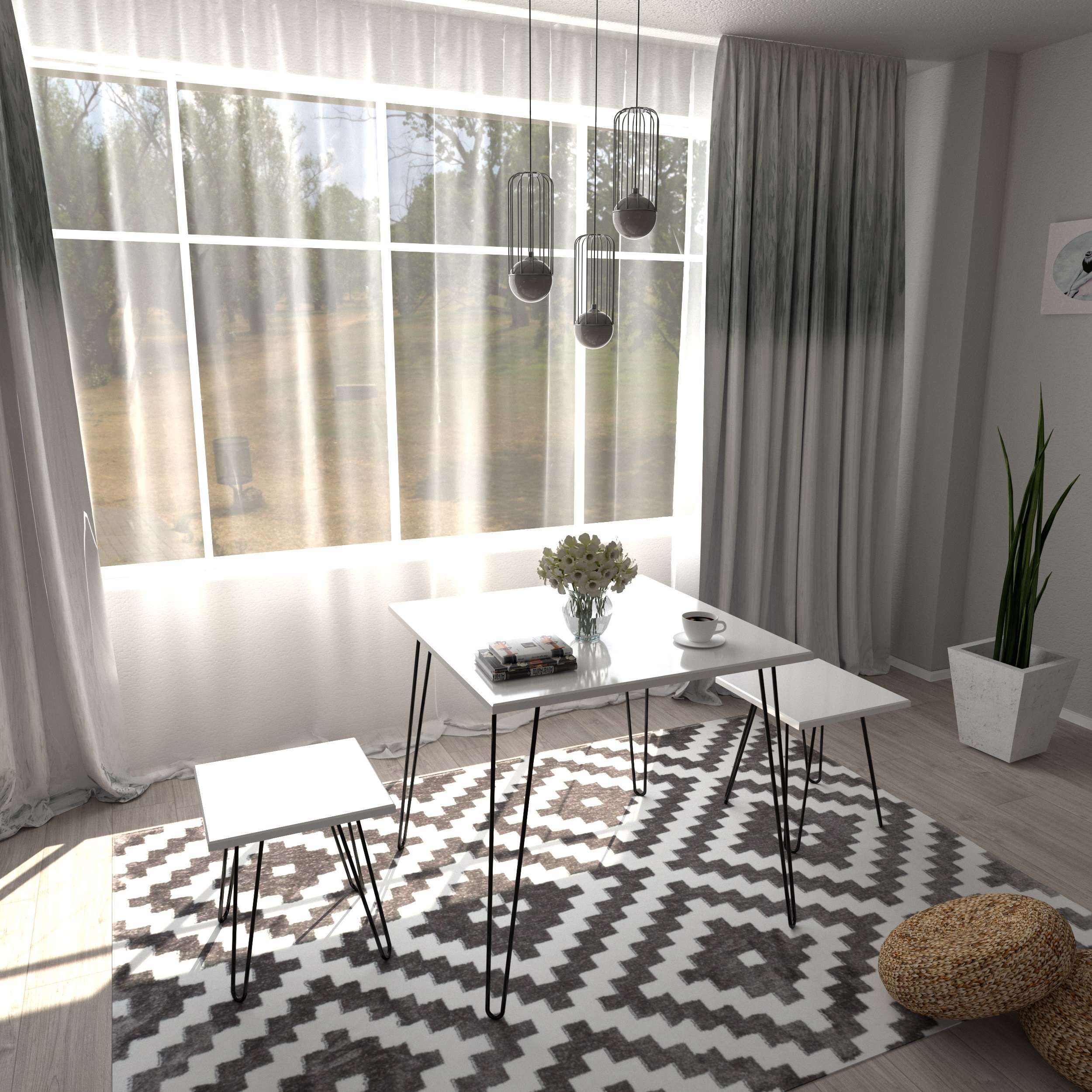 Фото журнальний столик DiPortes stol-spektr-szh-11_belyj-glyanec-kvadrat колір: , ціна, опис, разміри — інтернет-магазин меблів в Києві