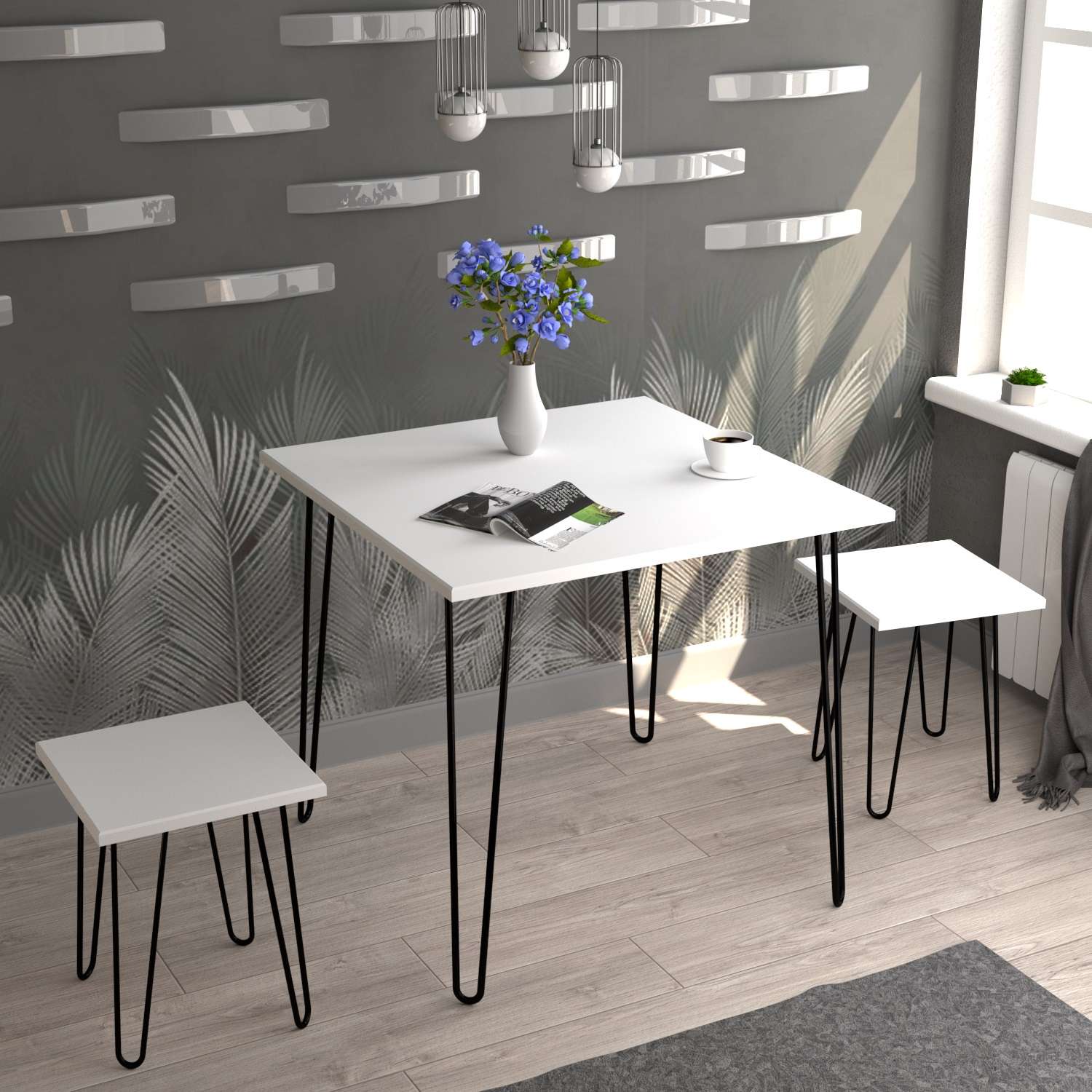 Фото журнальний столик DiPortes stol-spektr-szh-11_belyj-matovyj-kvadrat колір: , ціна, опис, разміри — інтернет-магазин меблів в Києві