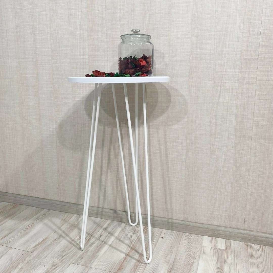 Фото журнальний столик DiPortes stol-spektr-szh-9-belye-nozhki-matovyj колір: , ціна, опис, разміри — інтернет-магазин меблів в Києві