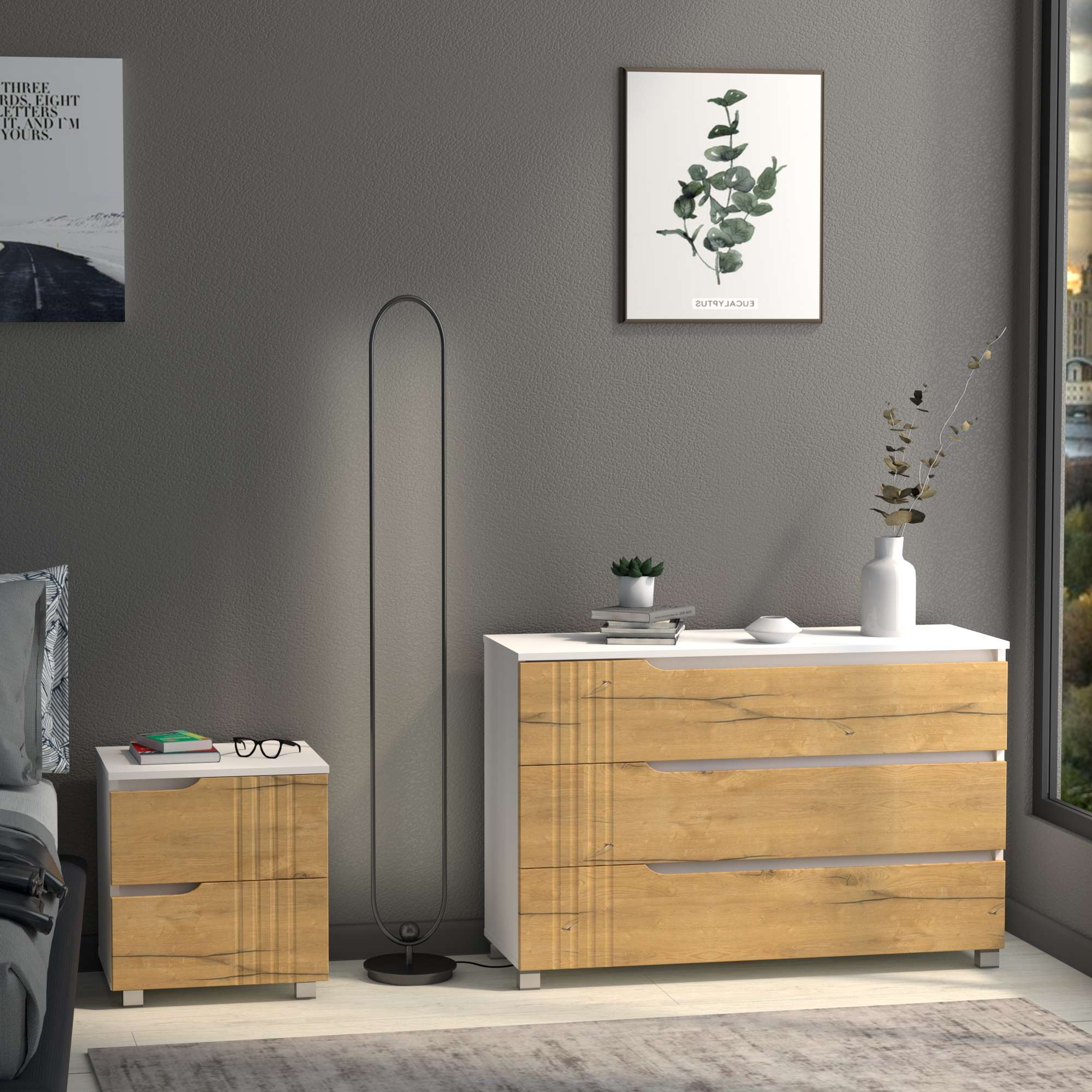 Фото тумбочка DiPortes tumba-portlend-k-25-dub-kanadskij колір: , ціна, опис, разміри — інтернет-магазин меблів в Києві