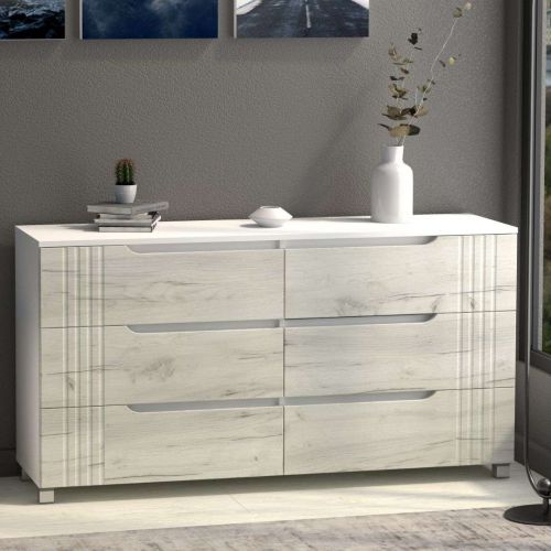 Фото комод DiPortes komod-portlend-k-307-dub-krafta-belyj колір: , ціна, опис, разміри — інтернет-магазин меблів в Києві