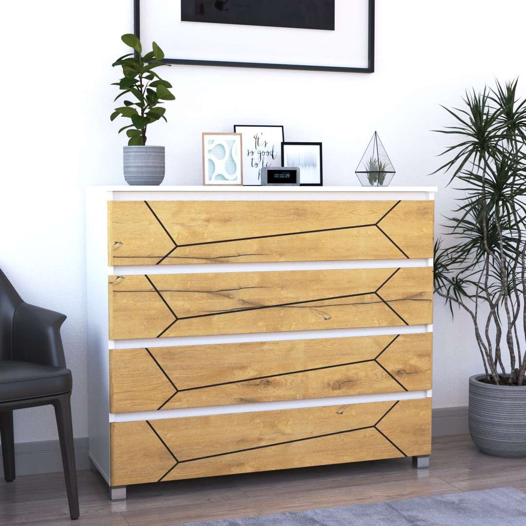 Фото комод DiPortes komod-milos-k-40-belyj-kanadskij-chernaya колір: , ціна, опис, разміри — інтернет-магазин меблів в Києві