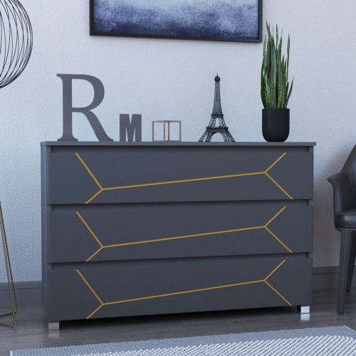 Фото комод DiPortes komod-milos-k-30-grafit-zolotaya-patina колір: , ціна, опис, разміри — інтернет-магазин меблів в Києві