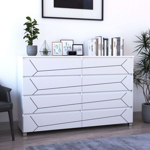 Фото комод DiPortes komod-milos-k-407-belyj-belyj-mat-chernaya-patina колір: , ціна, опис, разміри — інтернет-магазин меблів в Києві