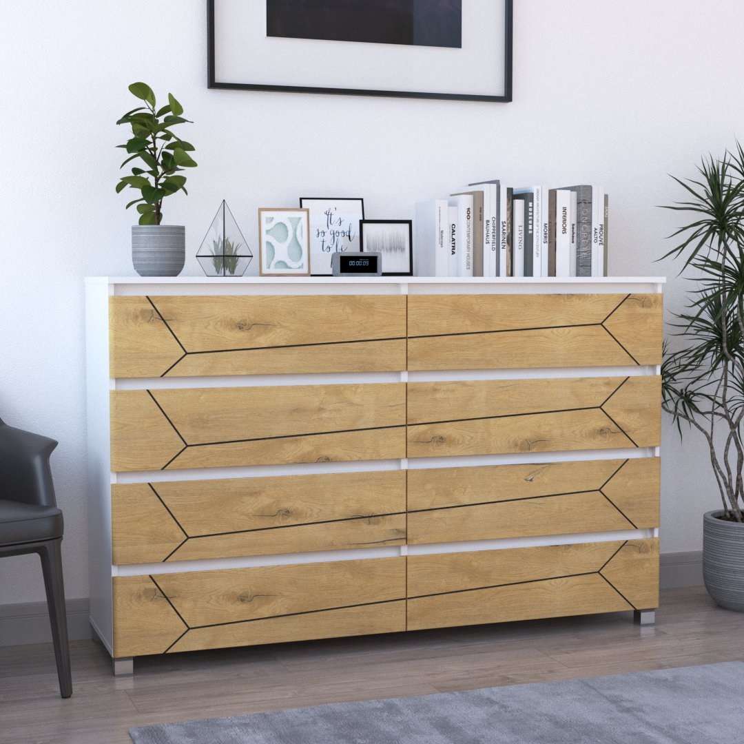 Фото комод DiPortes komod-milos-k-407-belyj-kanadskij-chernaya колір: , ціна, опис, разміри — інтернет-магазин меблів в Києві