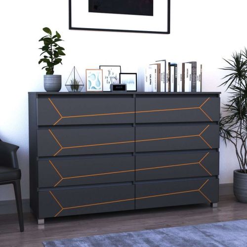 Фото комод DiPortes komod-milos-k-407-grafit-zolotaya-patina колір: , ціна, опис, разміри — інтернет-магазин меблів в Києві