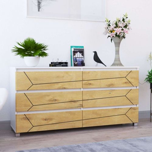 Фото комод DiPortes komod-milos-k-307-belyj-kanadskij-chernaya колір: , ціна, опис, разміри — інтернет-магазин меблів в Києві