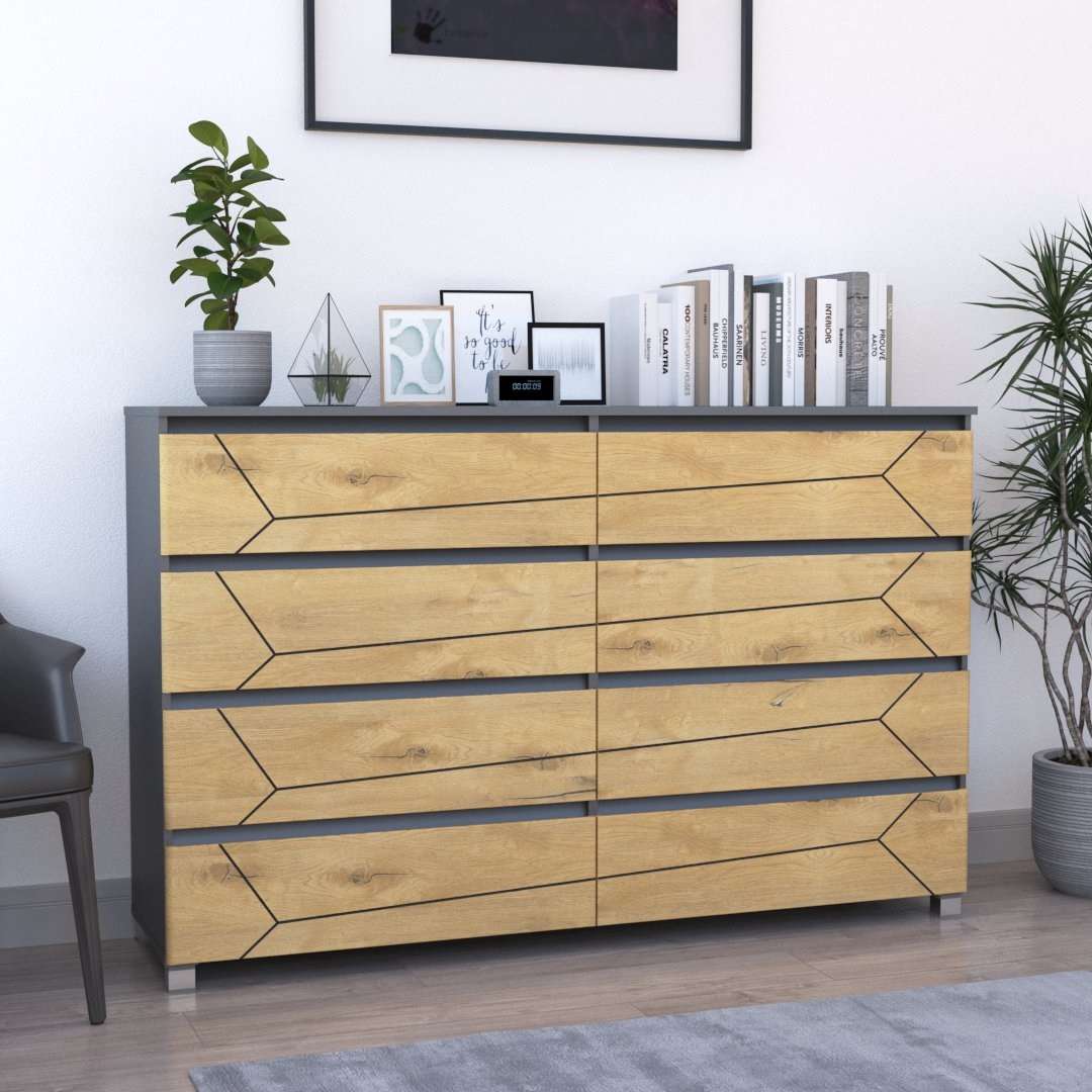 Фото комод DiPortes komod-milos-k-407-grafit-kanadskij-chernaya колір: , ціна, опис, разміри — інтернет-магазин меблів в Києві