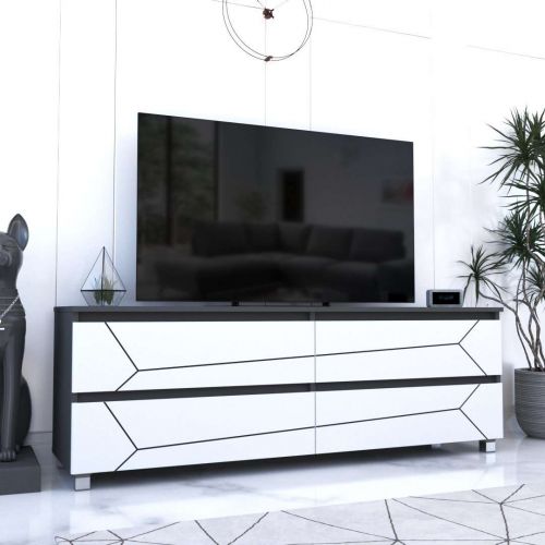 Фото комод DiPortes komod-milos-k-207-grafit-belyj-mat-chernaya колір: , ціна, опис, разміри — інтернет-магазин меблів в Києві