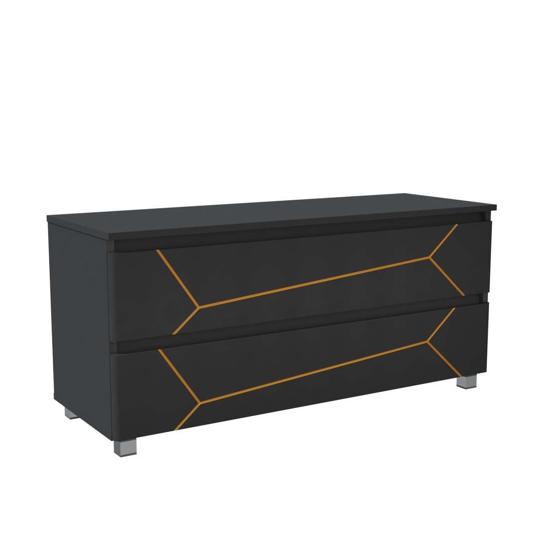 Фото комод DiPortes komod-milos-k-20-grafit-zolotaya-patina колір: , ціна, опис, разміри — інтернет-магазин меблів в Києві