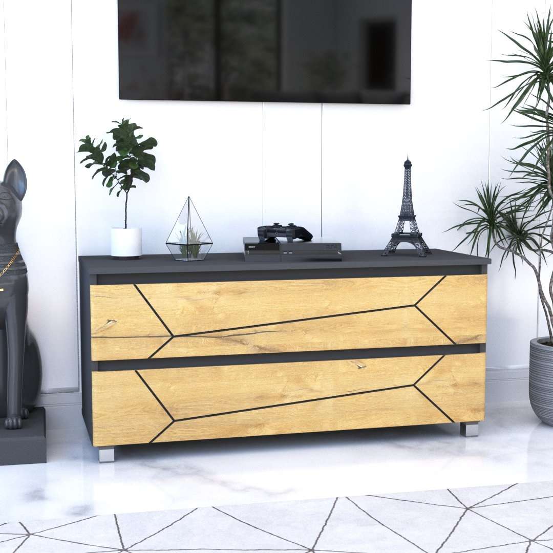 Фото комод DiPortes komod-milos-k-20-grafit-kanadskij-dub-chernaya колір: , ціна, опис, разміри — інтернет-магазин меблів в Києві