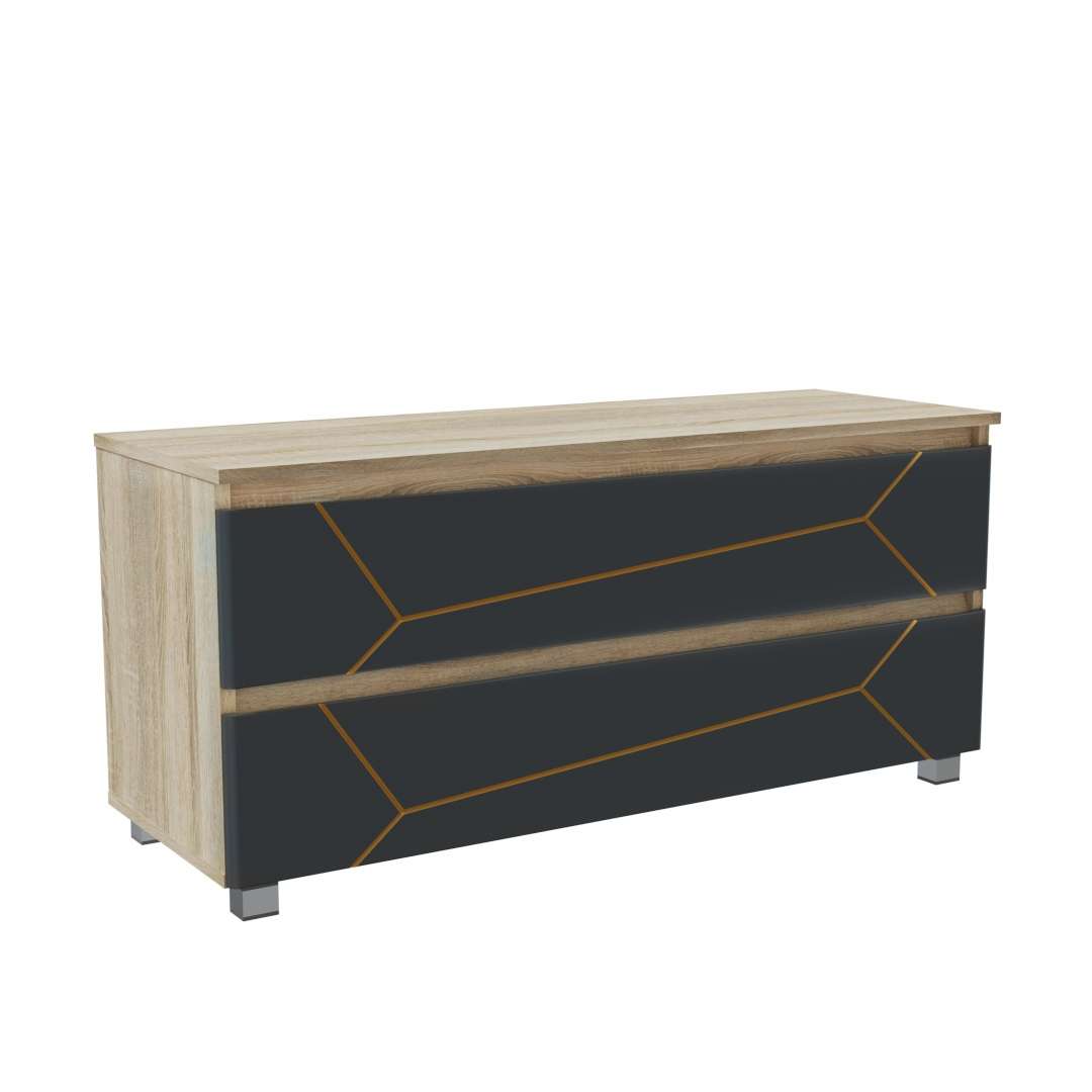 Фото комод DiPortes komod-milos-k-20-sonoma-grafit-zolotaya колір: Дуб сонома, ціна, опис, разміри — інтернет-магазин меблів в Києві