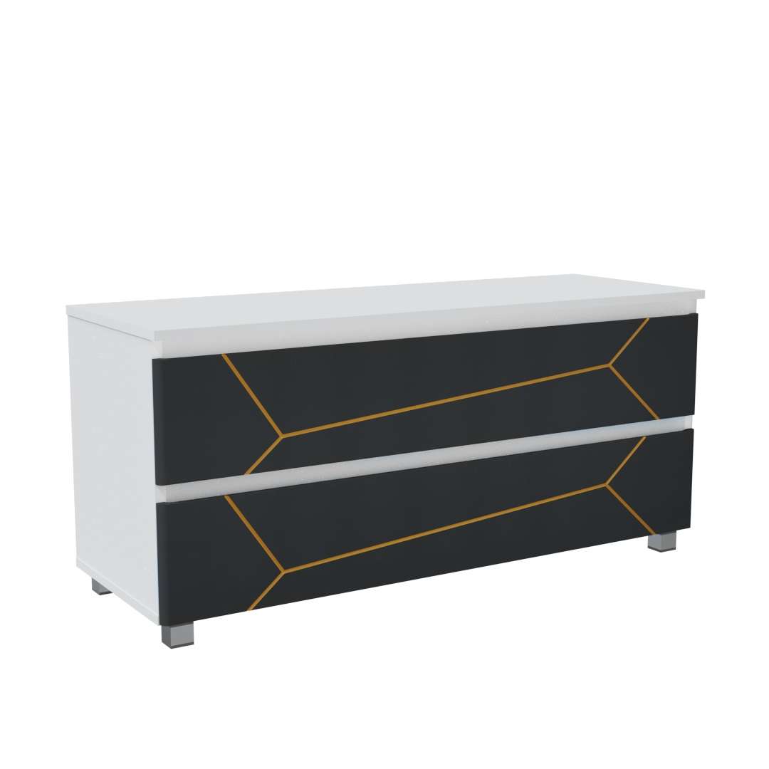 Фото комод DiPortes komod-milos-k-20-belyj-grafit-zoloto-patina колір: , ціна, опис, разміри — інтернет-магазин меблів в Києві