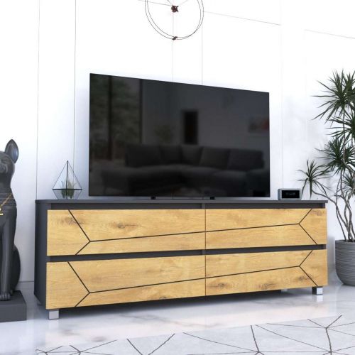 Фото комод DiPortes komod-milos-k-207-grafit-kanadskij-dub-chernaya колір: , ціна, опис, разміри — інтернет-магазин меблів в Києві